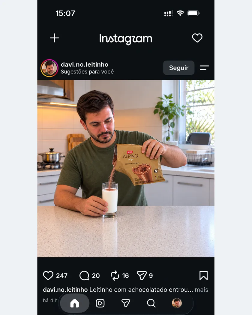 Publicação de quem encontrou oferta com o PromoBot